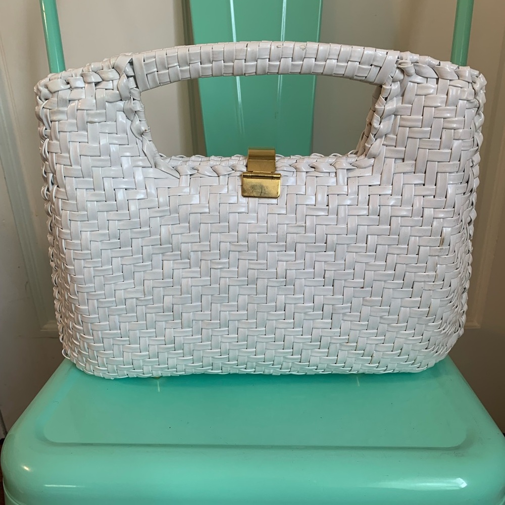 Vintage Danieli White Woven Handbag - Picture 6 of 9